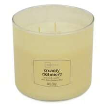 Textured Wrapped Candle Creamy Cashmere, 14 Ounce
