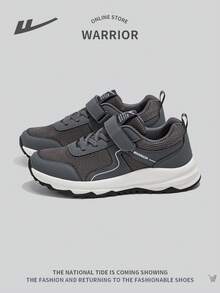 WARRIOR 1 Pair Men's Lace-Up Sports Shoes, Casual Versatile Comfortable Non-Slip Lightweight Casual Orthopedic Shoes, Suitable For Outdoor And Elderly - Grey - View 2