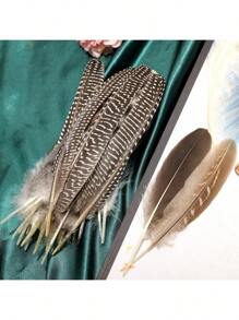 24pcs/4 Styles Natural Spotted Feathers, 6-8 Inches, Bulk Craft Supplies For Clothing, Jewelry, DIY Decoration