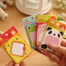 1 Set Of 8pcs Children Cartoon Animal Sticky Notes, Creative Removable Stickers, Stationery Prize, Suitable For School And Home Fun Cartoon Notebooks - Multicolor - View 9