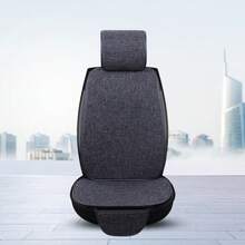 3 件装亚麻汽车座椅套坐垫套装，通用凉爽夏季汽车座椅垫 - 均碼 - 查看 8