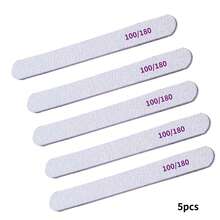 美甲工具，指甲锉，指甲抛光锉，砂纸条，可重复使用的双面磨砂抛光条