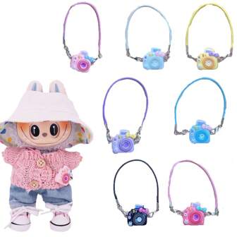 1 pieza Llavero colgante de peluche de caja ciega con diseño de macarrón de 17 cm, accesorio de ropa popular