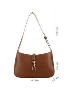 Bolso de hombro minimalista en forma de media luna, bolso de mujer elegante y práctico para el transporte diario