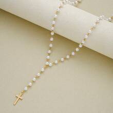 1pc Fashionable Sexy Bohemian Double-Layer Rhinestone Encrusted Glitter Bralette Chain, Y-Shaped Body Chain, Elegant For Women's Beach, Party, Date Night, Daily Wear, Summer - Gold - View 6