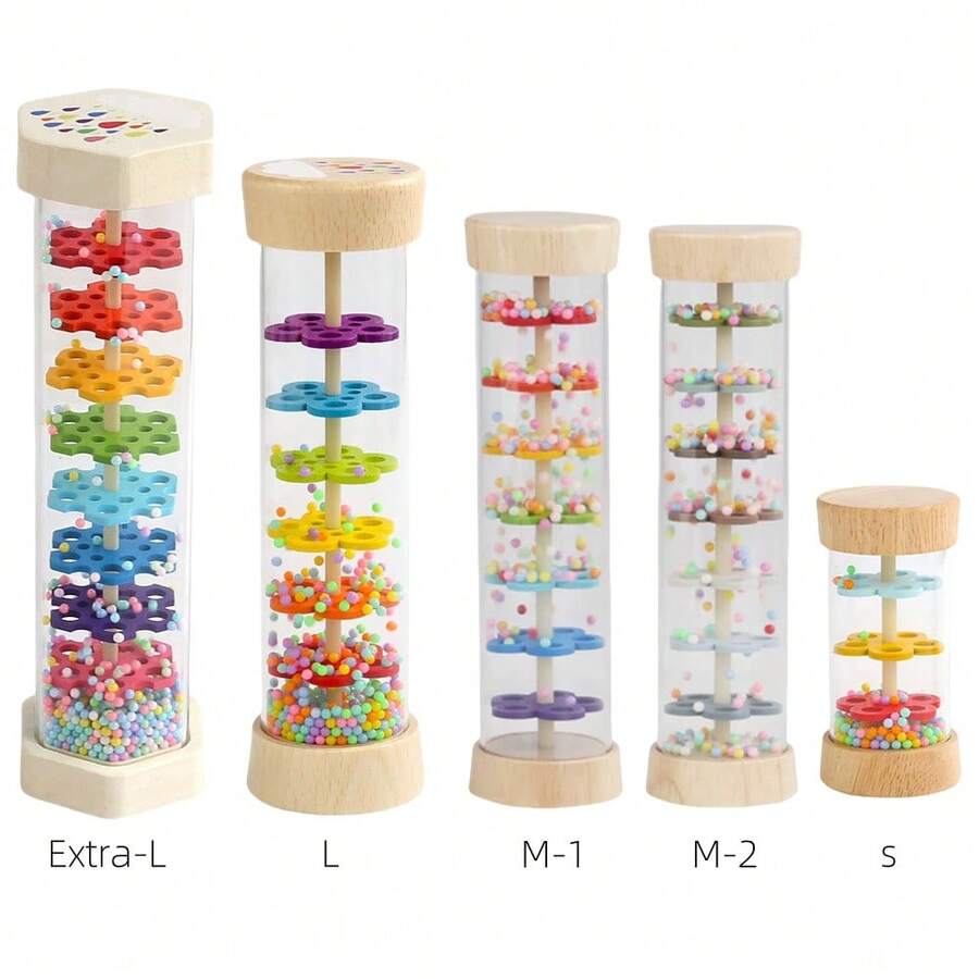 Wooden Rain Sound Tube Instrument,Rainmaker Rain Stick Musical Instrument,Wooden Rainmaker Rain Stick Instrument,Fun Timer Rain Sound Simulator(5 Styles To Choose) - Multicolor - View 1