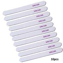 美甲工具，指甲锉，指甲抛光锉，砂纸条，可重复使用的双面磨砂抛光条