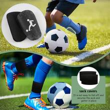 1 Set Football Sports Gear Kit, Including Football Shin Guards, Sports Non-Slip Leg Warmers, Professional Sports Equipment - Suitable For Football Training And Matches - Multicolor - View 4