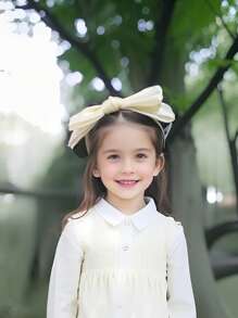 1pc Kids' Multicolor Mesh Bow Hairband, Fashionable And Sweet Daily Accessory