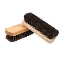Paquete de 1, Cepillo de cerdas de caballo de alta calidad, aceitado y pulido, para eliminar el polvo, cepillo de zapatos suave, cepillo de madera sólida, resistente, el pelo no daña el cepillo para zapatillas de pulir, adecuado para el pulido de zapatos y el polvo en zapatos