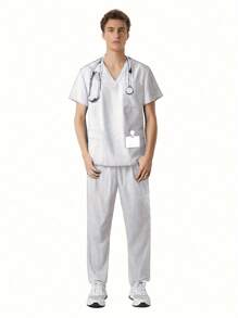 Krankenschwester Rollenspiel Kollektion - 2 Teiliges detailliertes Outfit VIP Konventionskostüm (Nur Trockenreinigung)