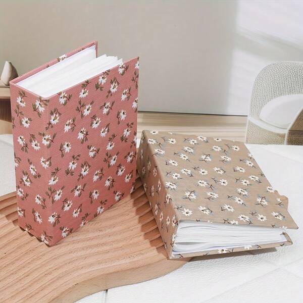 1 pieza, Álbum de fotos estilo retro con 100 hojas de 6 pulgadas, libro de tarjetas de estudiante, artículos del hogar, esenciales para apartamentos, de vuelta a la escuela - Perfecto para decoración del hogar, álbum de bodas, folleto para novios y novias, decoración de boda, suministros de boda
