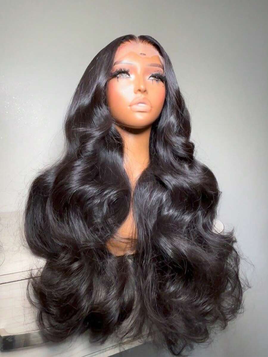 250% Density Natural Black 30 Inch Body Wave Human Hair 13x4 Lace Front Wigs Black Body Wave Wigs Human Hair Pre Plucked With Natural Hairline 300% Density Body Wavy Hair Brazilian Human Hair Wigs - Natural Black Body Wave - View 1