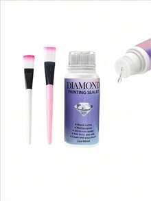 60/120/200ml Diamant Malerei Versiegelungsset, 5D Diamant Malerei Kleber mit Pinsel, permanenter Fixierer und glänzendes Zubehör, geeignet für Diamant Malerei und Puzzle