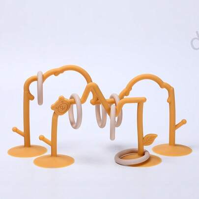 Bneseus 1 Set Silikon Baby Perlen Spielzeug, Saugnapf Baby Stuhl Tisch Spielzeug, Multifunktionales Sensorisches Spielzeug, Montessori inspiriertes Lernspielzeug für Säuglinge
