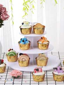 25/50 sztuk Złote foremki do babeczek, jednorazowe foremki do babeczek, odporne na tłuszcz i ciepło, foliowe foremki do babeczek, uchwyty na ramekiny, aluminiowa foremka do babeczek, narzędzia do blach do pieczenia, foremki do ciasta z zawiniętymi krawędziami, serniki, brownie, przyjęcia weselne i urodzinowe, Boże Narodzenie, Halloween