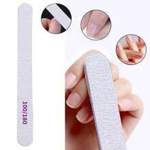 美甲工具，指甲锉，指甲抛光锉，砂纸条，可重复使用的双面磨砂抛光条
