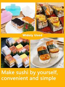 1pc/3pcs/5pcs DIY Sushi Mold,Musubi Mold,Rice Spoon,Musubi Maker Press,Musubi Maker Press Mold, Onigiri Mold Sushi Rice Maker, Musubi Luncheon Meat Rice Rice Ball Mold - Multicolor - View 8