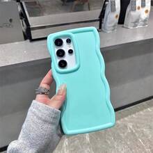 6pcs Plain Color Big Hole Phone Cases - Compatible With Samsung Galaxy S25 S24 S23 S22 S21 Ultra Models - Shockproof - Multicolor - View 2