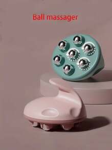 Portable Handheld Full Body Massager With Rollers, 360-Degree Manual Muscle Relaxation, Suitable For Back, Neck, Shoulders, Legs, Feet - Unfragranced Plastic Body Fat Massager For Fibromyalgia Relief, Battery-Free, Ideal For Home Use