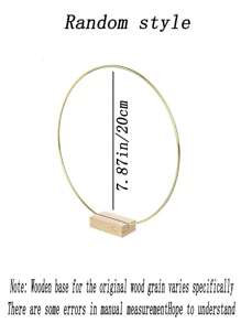 10 piezas/2 piezas - Guirnalda metálica dorada con base de madera - Decoración circular DIY elegante para bodas, fiestas y cumpleaños - Diseño artesanal con rosas artificiales y hojas verdes, sin necesidad de electricidad, decoraciones de cumpleaños | Centros de mesa decorativos | Diseños hechos a mano, decoraciones de boda