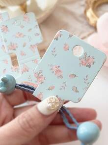 50 piezas Tarjetas de exhibición de joyería con diseño floral para pulseras, collares y lazos para el cabello - Diseño elegante de flores rosa y blancas, de 1,77x4,72 pulgadas, etiquetas de manualidades DIY y suministros para pequeños negocios, etiquetas de precio al por menor | Etiquetas de color pastel | Calidad de impresión vibrante para organizador de almacenamiento de mujeres, artículos esenciales para viajes, regalo - Multicolor - Ver 6