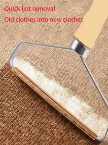 Afeitadora de manija de madera, Descongelador de ropa de lana, Afeitadora manual de acero inoxidable de doble cara