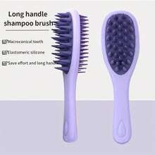1 pieza Cepillo de masaje del cabelludo y cepillo de champú 2 en 1 - Cepillo de masaje del cabelludo, cepillo de champú para cabello seco/húmedo, cepillo de cuidado del cabelludo apto para hombres y mujeres