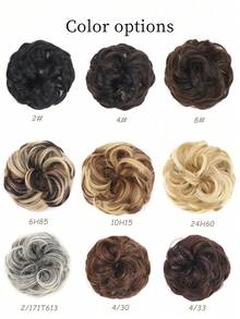 Gold Bird's Nest Retractable Claw Clip Messy Updo Hair Piece Messy Wavy Updo Extension Messy Updo Hair Stuck In Synthetic Updo Ponytail Extension - Gold - View 4