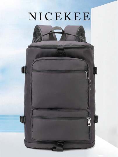 周末假日旅行手提单肩包，大容量防水运动健身包，带干湿分离和鞋仓的过夜随身手提包，多功能休闲背包，适合商务、度假、户外、滑雪、运动、返校等场合。