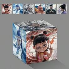 1pc Creative Mini Cartoon Nezha Magic Cube, Unique Quirky Cartoon Office Stress Relief Puzzle Toy - Multicolor - View 7
