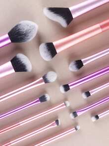 14pcs Multi-Functional And Multi-Color Full Makeup Brush Set For Loose Powder, Blush, Foundation, Eyeshadow, Blending, And Contouring,Brush Set,Makeup Brush Kit,Make Up Brush Set,Make Up Set Complete,Makeup Brush Set,Complete Makeup Kit,Brush Kit,Brushes Makeup Set,Makeup Gift Set,Set - Multicolor - View 5