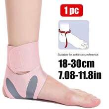 1 Pc- Adjustable Ankle Brace For Women & Men, With U-Shaped Silicone Ankle Pad-2 Hook And Loop Fasteners- Ankle Compression Brace, Arch Support Brace For Workout, Gym, Sports, Running, Basketball, Volleyball! (Black/ Rosy/ Grey) Gym Accessories - Multicolor - View 13