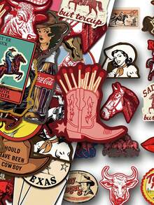 SCXXBSW 50张The Great Western Gothic贴纸包卡通涂鸦贴纸装饰水杯笔记本行李箱防水贴