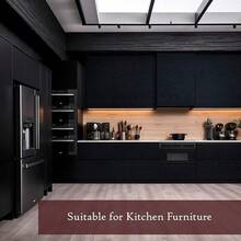 Black Wood Grain Wallpaper, 3D Wood Texture, Waterproof, Easy To Clean And Remove, Suitable For Any Surface And Furniture Self-Adhesive Film - Black - View 5