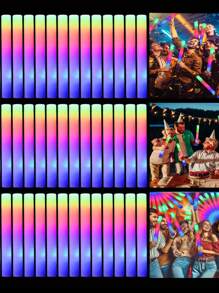 304PCS Foam Glow Stick, 3 Kinds Of Flash Mode Suitable, Glow Party Supplies, Suitable For Wedding Parties, Music Carnival, Birthday, Valentine's Day Party And Other Festive Atmosphere Decoration