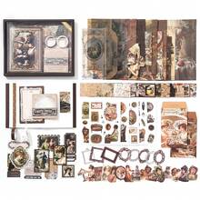 复古笔记本礼品套装，生日礼物，包括日记本、贴纸、胶带和文具，是送给朋友、返校、学校用品的完美礼物 - 彩色 - 查看 15