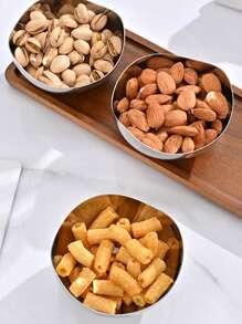 1 Stück exquisite Edelstahl Blütenblatt Obstplatte, elegantes hochwertiges Vorspeisen/Snack Serviertablett für den Wohnzimmerkaffeetisch