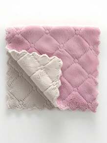Set de 4 u 8 paños de mano para bebé, paños de limpieza absorbentes para cocina, paños de felpa de coral, paños de uso doble seco y húmedo, adecuados para diversos entornos domésticos (color aleatorio)