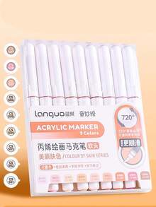 81 色直液丙烯颜料笔画笔彩色记号笔适用于岩石绘画石头陶瓷玻璃 DIY 美术用品文具