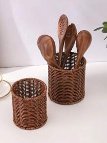 1pc Rattan Cutlery & Chopsticks Stand/Holder