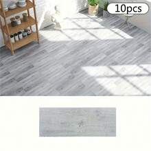 10pcs/20pcs Set 40x15cm/15.75x5.91in 0.6m²/1.2m² Removable Peel And Stick Floor Tiles, PVC Wood Grain Floor Stickers, Furniture Decor For Bedroom, Kitchen, Living Room, Hotel - Multicolor - View 19