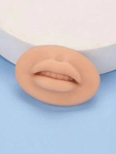 1pc 3D Silicone Lip Practice Skin, Suitable For Lip Blush And Microblading, Available In 4 Colors