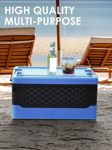 Tool Box, Extra Large Design, Stackable Plastic Storage Bins With Lids, Trunk Organizer For Car, Outdoor Indoor Waterproof Storage Box For Easy Access To Tools, Sundries, Garage Organization, Outdoor Furniture Room Decor Travel Must Haves Storage Containers Office Supplies Bathroom Organization And Storage Closet Organizer Bedroom Furniture Office Decor Living Room Set Furniture Bookshelf, Car Must Haves Decorations For Your Room Closet Organization And Storage Room Decoration Kitchen Organization And Storage Home Essentials Room Accessories Home Decor Bathroom Decor Bedroom Decor Room Decoration Stuff Kitchen Decor Organization And Storage Travel Accessories House Decor Outdoor Decor Living Room Decor Bathroom Accessories Jewelry Organiser Bathroom Organizer Storage Organizer Decoración Para Cuarto Travel Essentials Makeup Organizer Car Accessories Office Desk Accessories - Blue - View 5