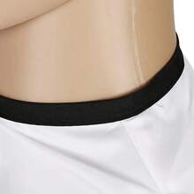 带剪刀图案的理发披肩，优质可折叠沙龙理发长袍，防水、舒适且易于清洁的理发工具 - 白色 - 查看 3