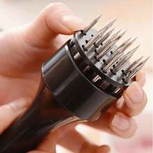 1pc Meat Tenderizer, 21 Needle/16 Blade Stainless Steel Cooking Tool, Kitchen Gadget, Kitchen Accessory, Turkey Tool, Meat Tool, Random Color