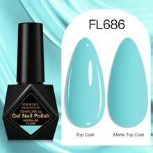 FOUR LILY 10ml Blue Gel Nail Polish, French Nail Gel Polish, Soak Off UV Light Cure Gel Polish, Art Design Manicure Salon DIY Salon Gel - Multicolor - View 14