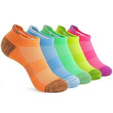 Ankle Socks Women Running Athletic No Show Socks Cushioned 5-Pairs - Multicolor - View 9