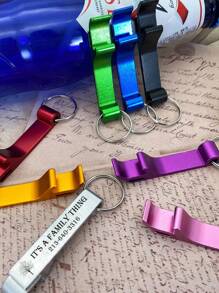 Random Color Customized Text Logo Creative Beer Bottle Opener Keychain Bottle Opener, Gift For Father