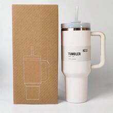 Compatible With Stanley Cup 40 Oz, 1 Piece, 40 Oz Stan Cup, 40oz With Handle, 40 Ounce Stainless Steel Insulated Water Bottle With Handle, 1200ml Wide Mouth Water Tumbler Iced Coffee Mug, Double-Walled Vacuum Insulation, Keeps Drinks Hot/Cold For Hours, Perfect For Outdoor, Gym, Travel,Hiking, Camping, Sports,Work, School, And Outdoor Adventures